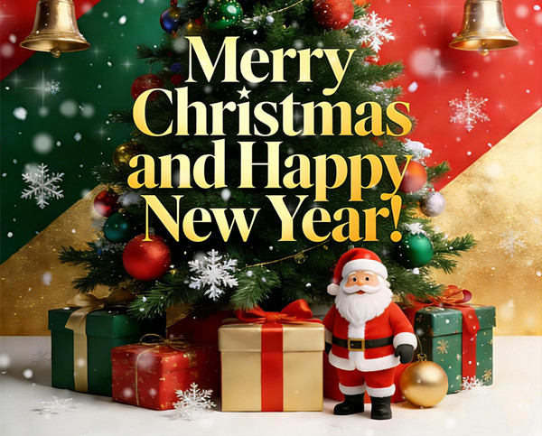 छुट्टियों की शुभकामनाएँ: मेरी क्रिसमस और नया साल मुबारक!